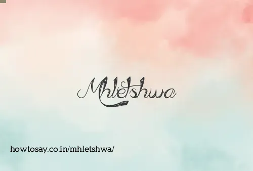 Mhletshwa