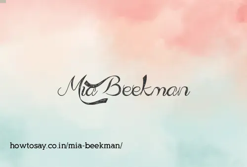Mia Beekman