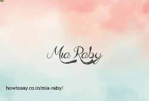 Mia Raby