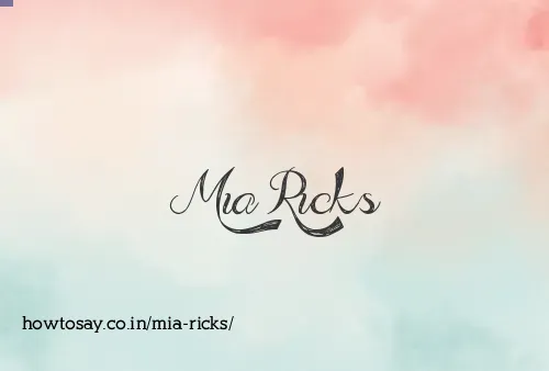 Mia Ricks