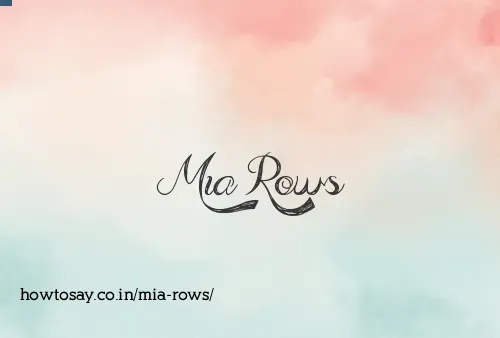 Mia Rows