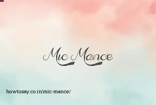 Mic Mance
