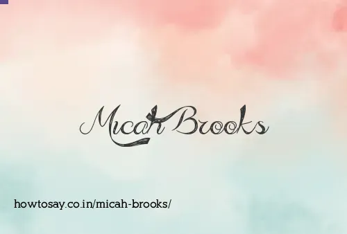 Micah Brooks