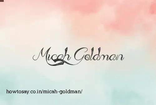 Micah Goldman