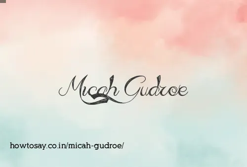 Micah Gudroe