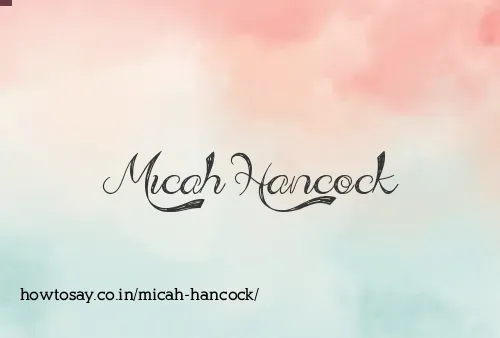 Micah Hancock