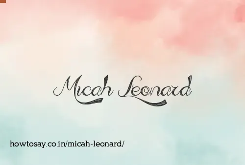 Micah Leonard