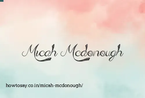 Micah Mcdonough