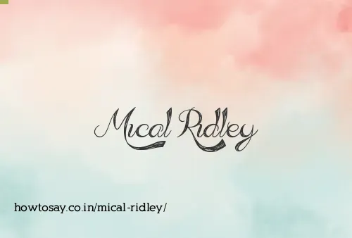 Mical Ridley