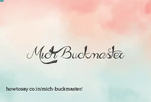 Mich Buckmaster