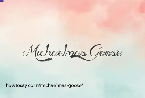 Michaelmas Goose