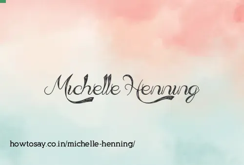 Michelle Henning