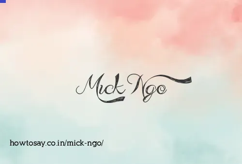 Mick Ngo