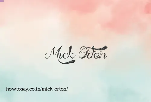 Mick Orton
