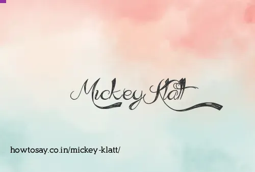 Mickey Klatt