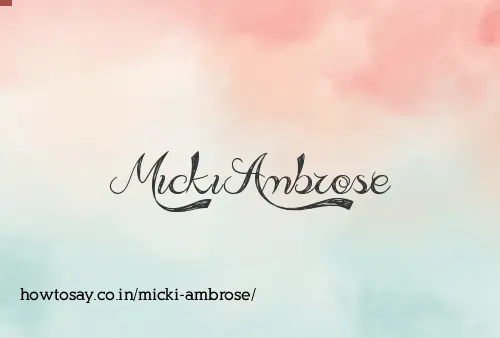 Micki Ambrose