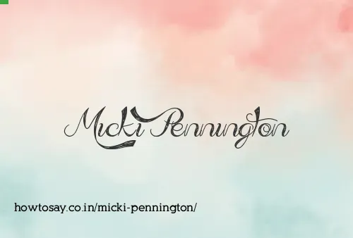 Micki Pennington