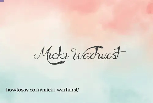 Micki Warhurst