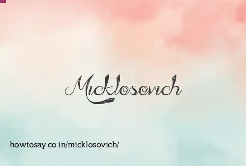 Micklosovich