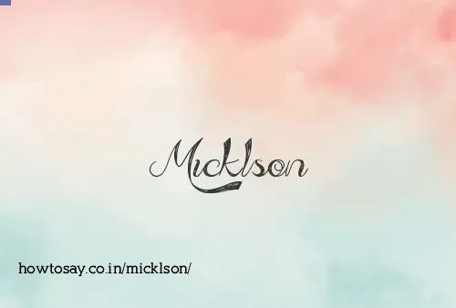 Micklson