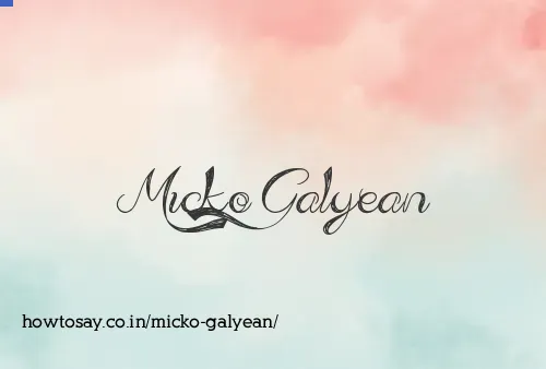 Micko Galyean
