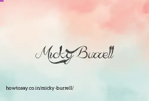 Micky Burrell