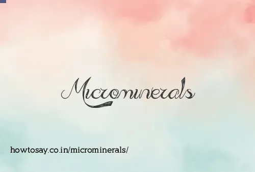 Microminerals