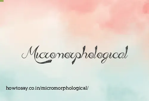 Micromorphological