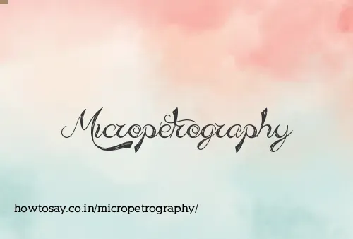 Micropetrography