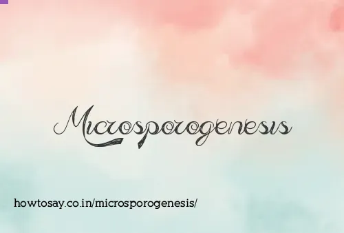 Microsporogenesis