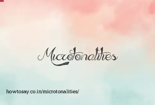 Microtonalities