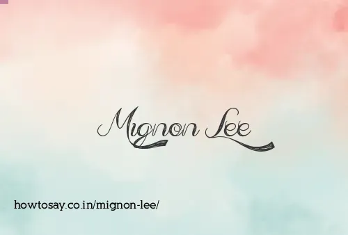 Mignon Lee