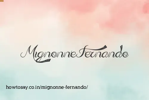 Mignonne Fernando