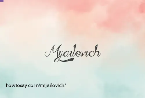 Mijailovich