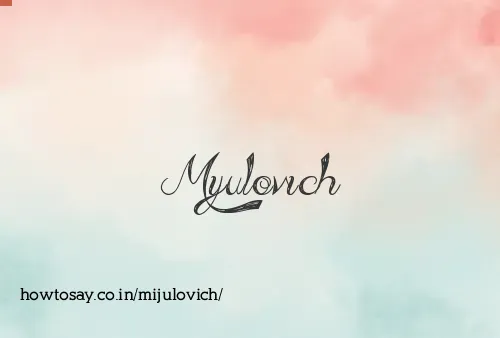 Mijulovich
