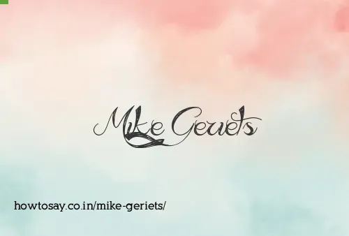 Mike Geriets