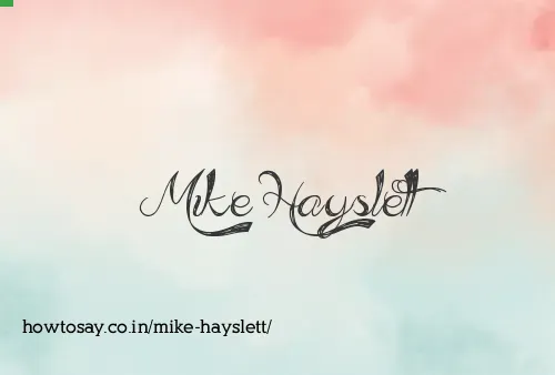 Mike Hayslett