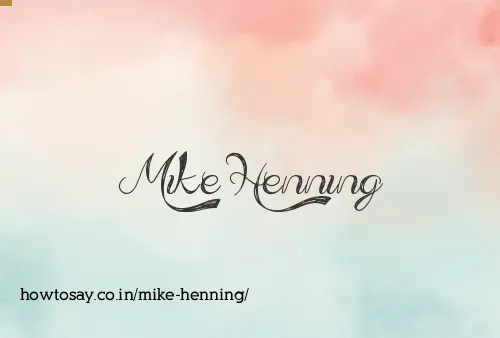 Mike Henning