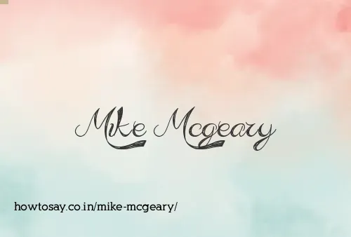 Mike Mcgeary