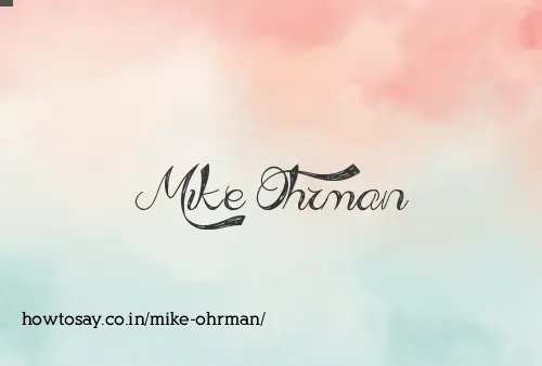 Mike Ohrman