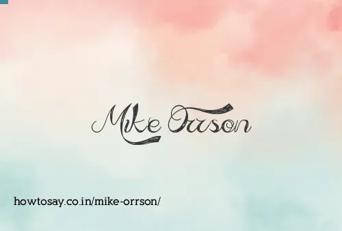 Mike Orrson