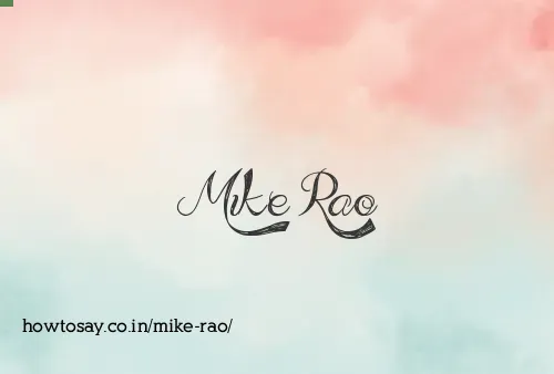 Mike Rao