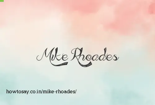 Mike Rhoades