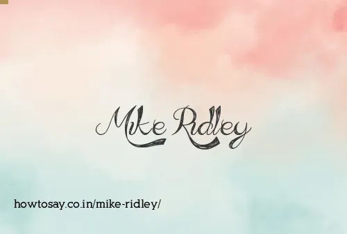 Mike Ridley