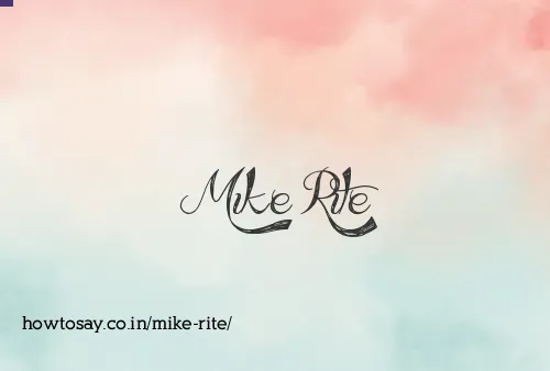 Mike Rite