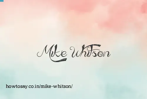 Mike Whitson