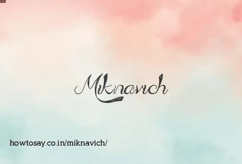 Miknavich