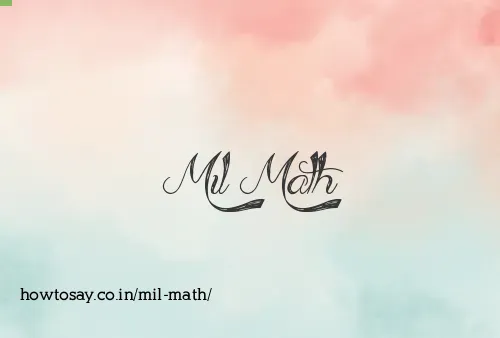 Mil Math