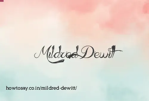 Mildred Dewitt