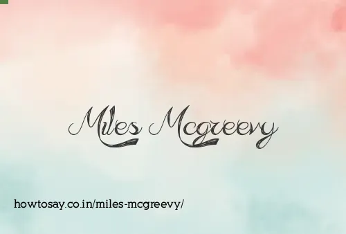 Miles Mcgreevy